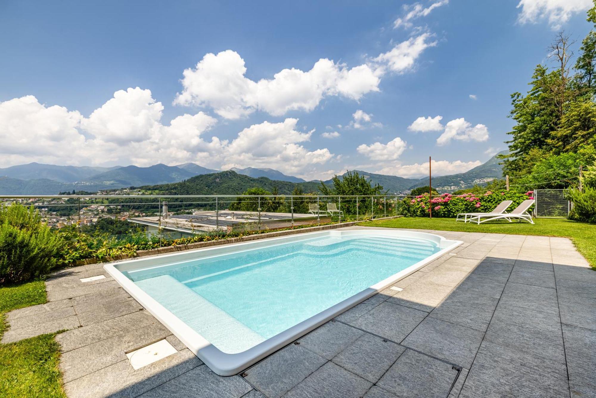 Villa Girandola With Private, Heated Pool Lugano Eksteriør billede